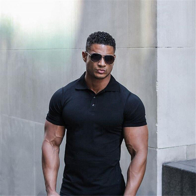 Sports Polo Shirt Summer Short-sleeved Tops Men's Short-Sleeved Polo Shirt Solid Color Men's T-Shirt Summer Casual Comfortable Men's Clothing